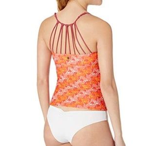 NWT prAna Merrow Tankini Carmine Pink Safari Sz S